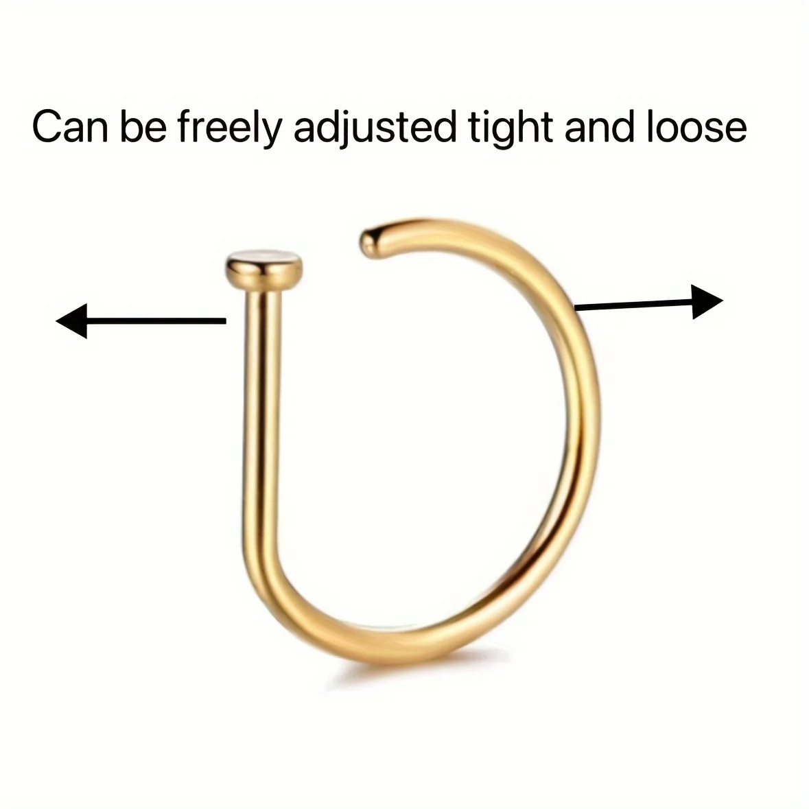 Non Piercing Fake Hoop Rings Clip On Nose Septum Labret Tragus Rook Lip Rings Reusable No-Puncture Jewelry For Women view 5