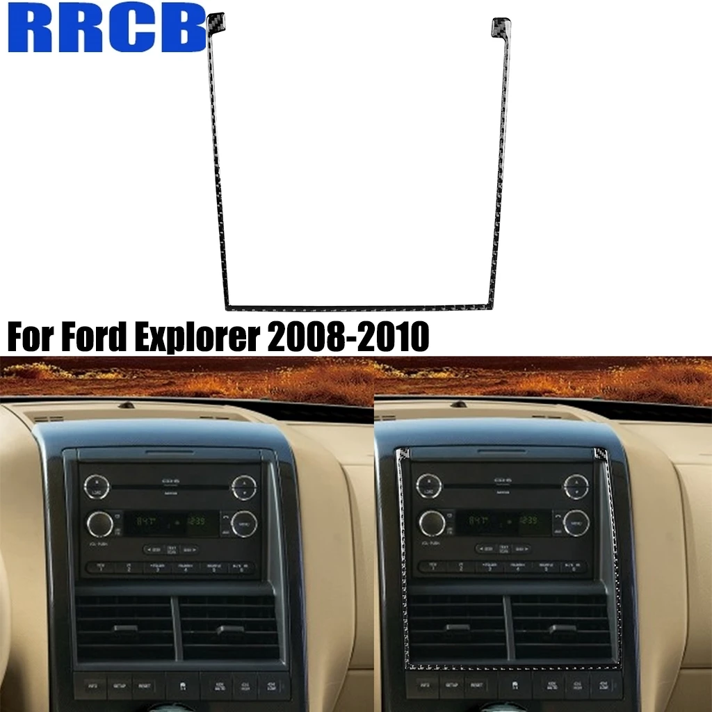 

For Ford Explorer 2008-2010 Carbon Fiber Dashboard Center Console Air Vent Decorative Interior Cover Sticker Car Accessories