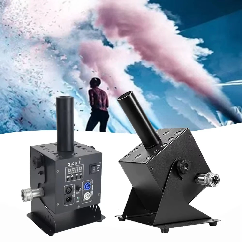 CO2 Jet Fog Machine with RGB 3-in-1 LED DMX512 Control 8-10M Spray Distance IP44 Rated for Disco & DJ Stage Effects
