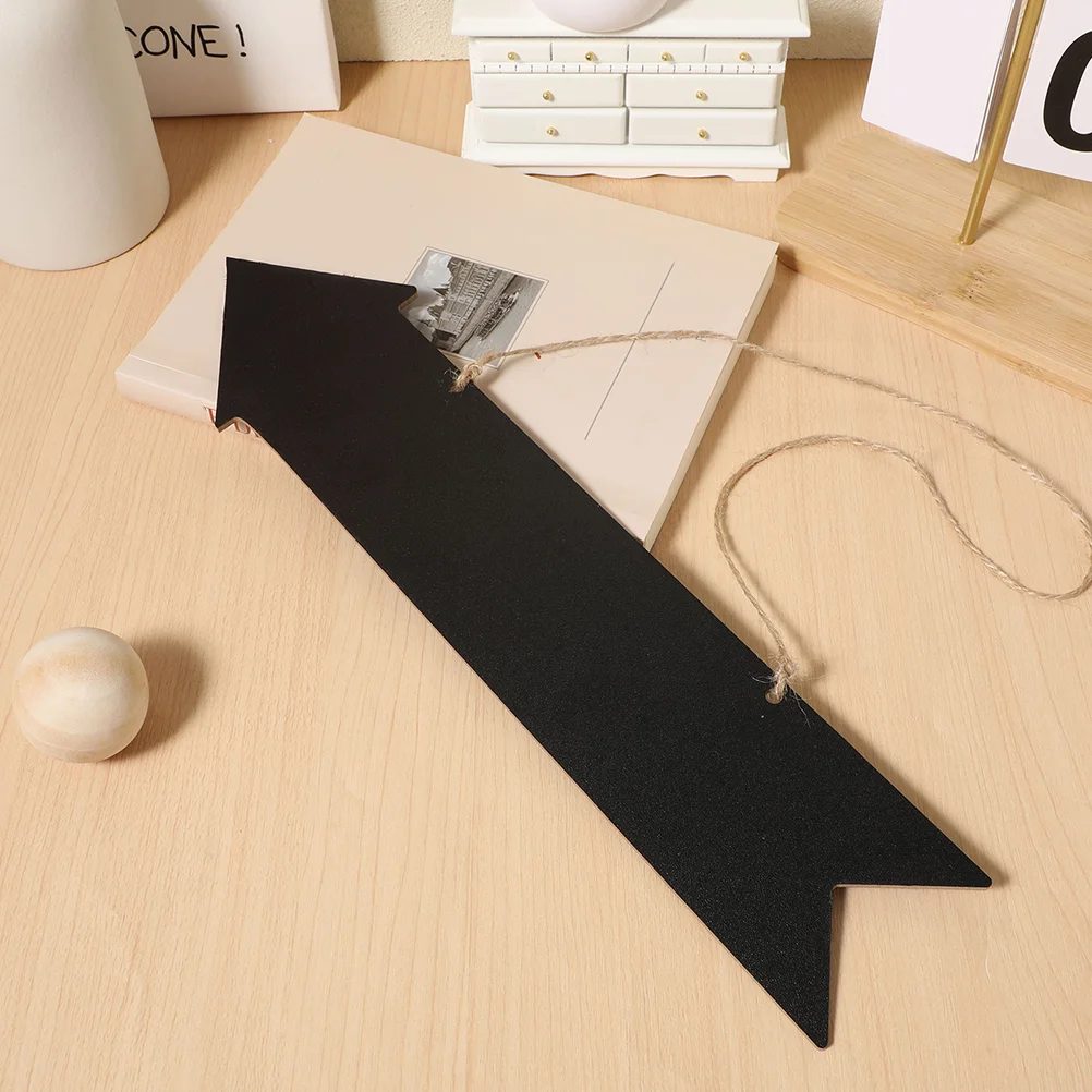 3PCS DIY Message Board Hanging Chalkboard Signs Small Wooden Blackboard Arrows,for Wall Decoration Weddings Parties and Home