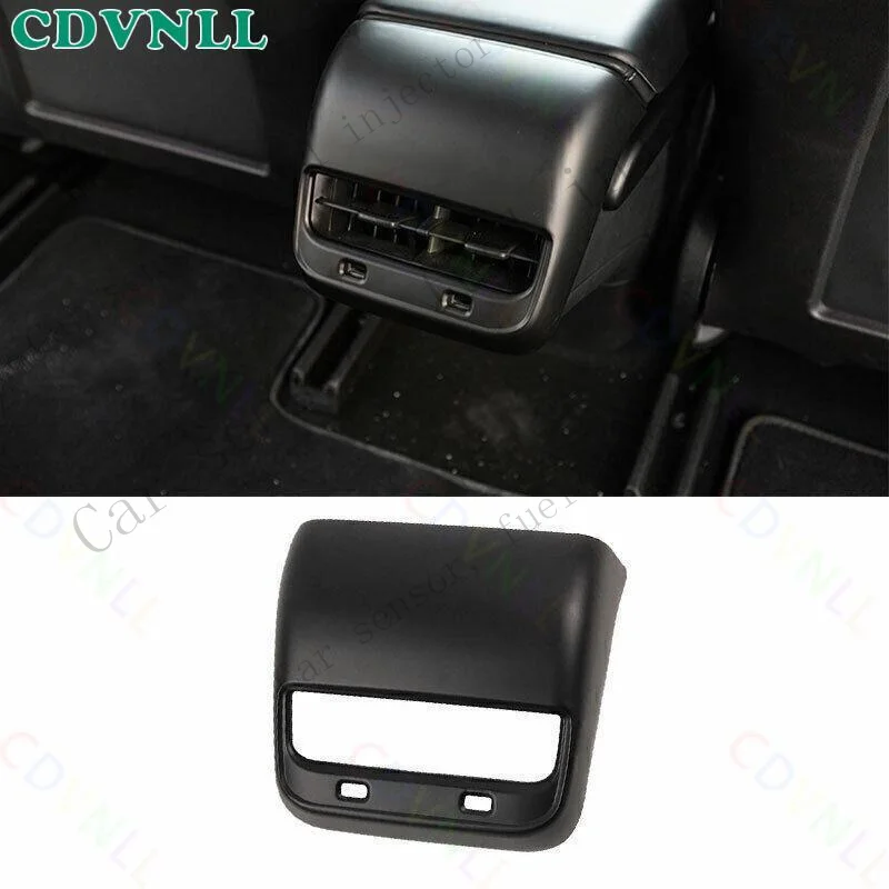 Q+ For Tesla Model 3 Y 2017-23 Matte Black Rear Seat Air Outlet Vent Frame Cover 1