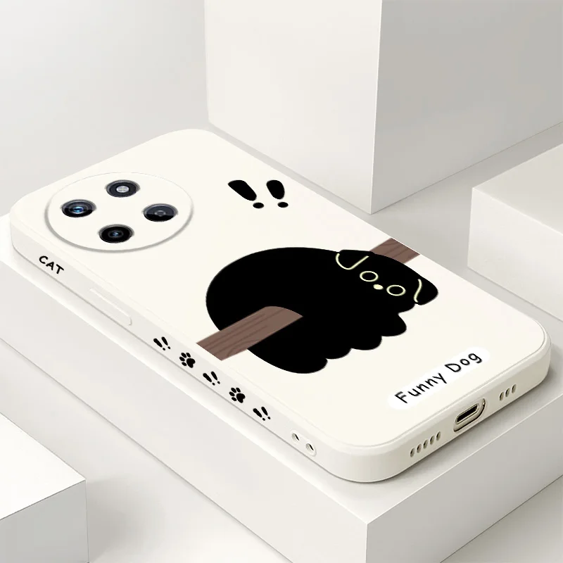 

Tree Climbing Cat Phone Case For OPPO Realme 14 13 12 11 10 9 9i 8 8i 7 Pro Plus C35 C21Y C25Y C25 4G 5G Liquid Silicone Cover