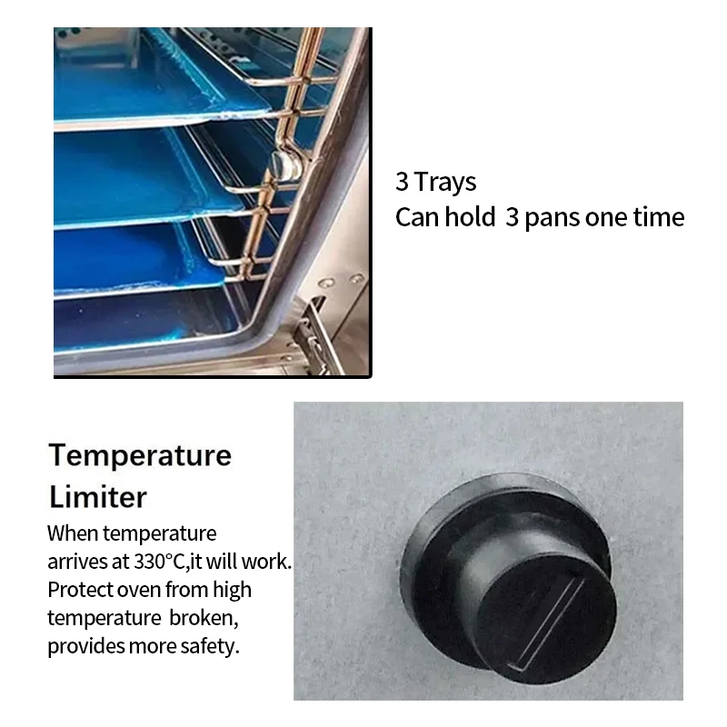 معدات تقديم الطعام في المطبخ، فرن خبز كهربائي للاستخدام التجاري، فرن خبز سطح الخبز