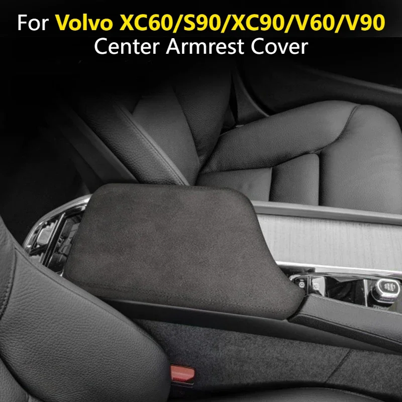 Suede Armrest Box Protective Pad Precise Fit Interior Mod Car Accessories For Volvo XC60/S90/XC90/V60/V90 Center Armrest Cover