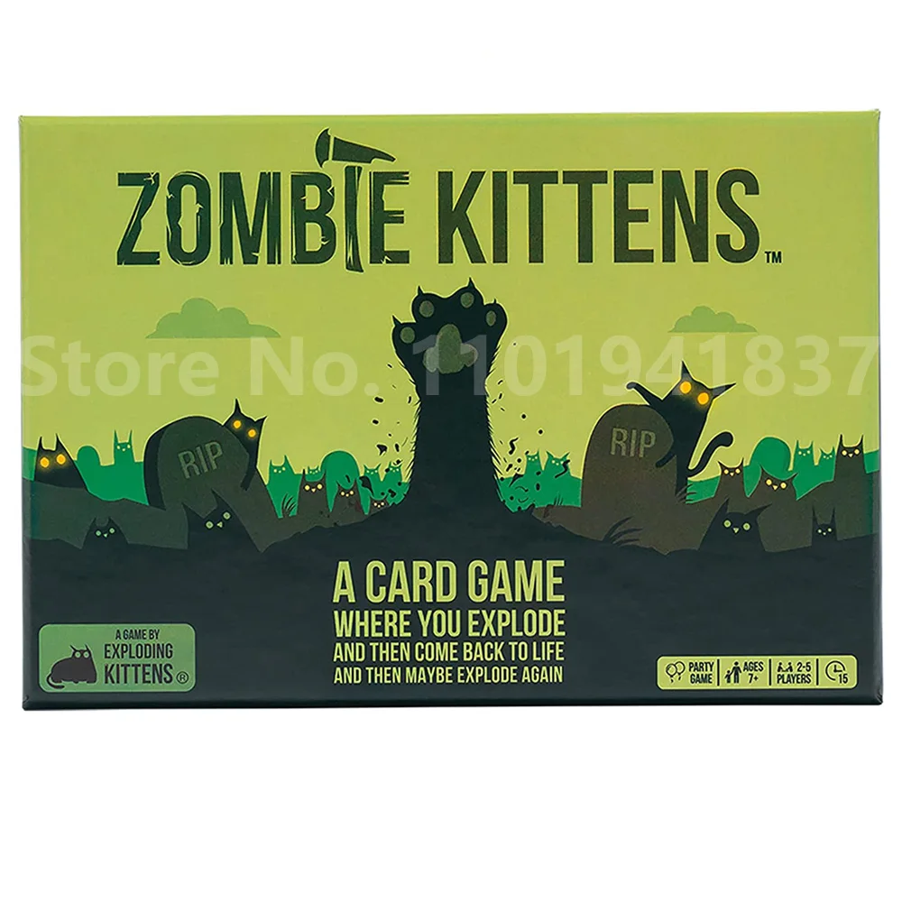 Explode Kittens Card Game Original Edition NSFW Party Streaking Kittens Imploding Zombie Expansion Barking Kittens