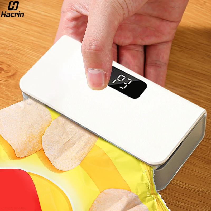 Plastic Bags Sealer Mini Sealing Machine Portable Handheld Mini Heat Bag Sealer USB Rechargeable Food Packaging Sealing Machine
