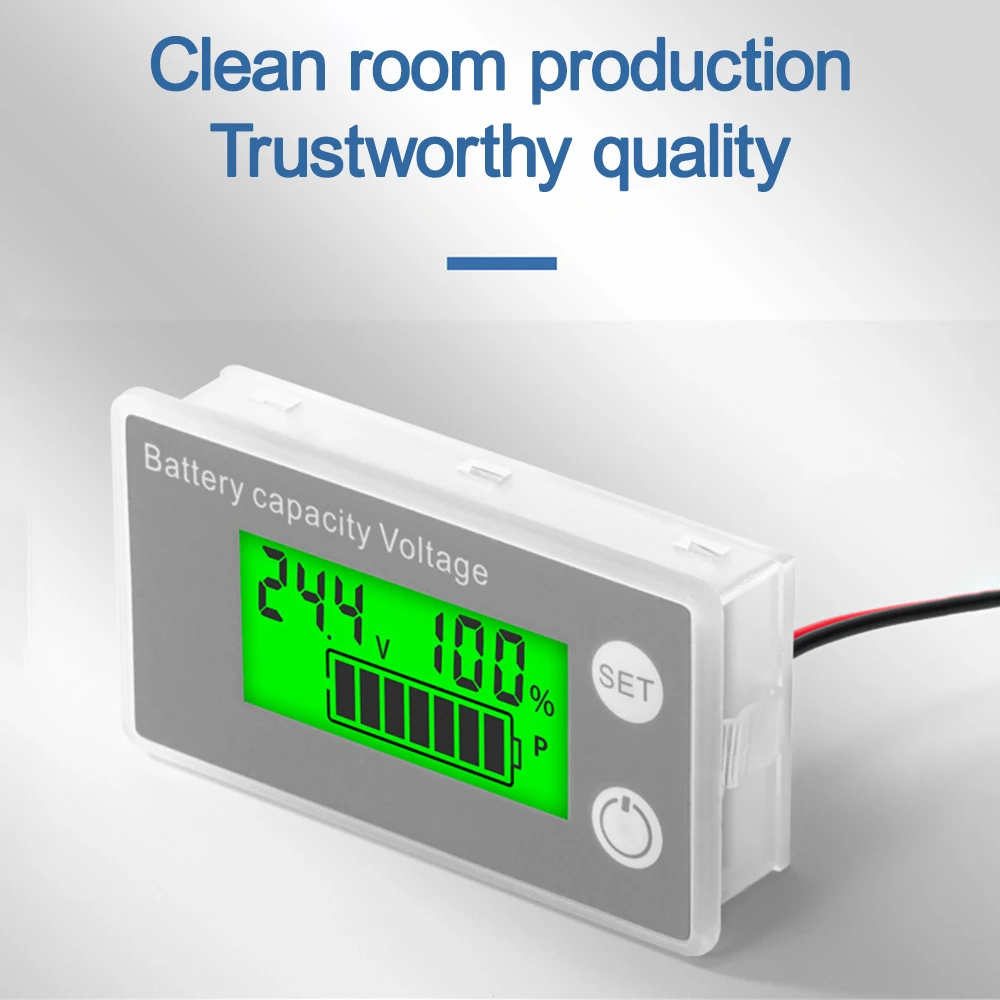 DC8-100V LCD Digital Electricity Meter 6133A Battery Capacity Indicator 12V 24V 48V 72V Voltmeter Lithium LiFePO4 Lead-acid Cell