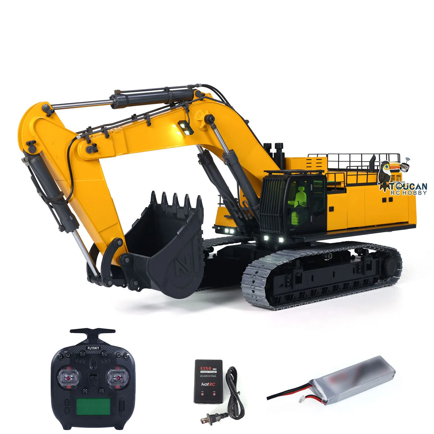 ZOOMLION ZE960G RC Hydraulic Excavator RTR 1/12 Remote Control Metal Double Pump Digger Heavy Duty Machine Light Sound Smoking