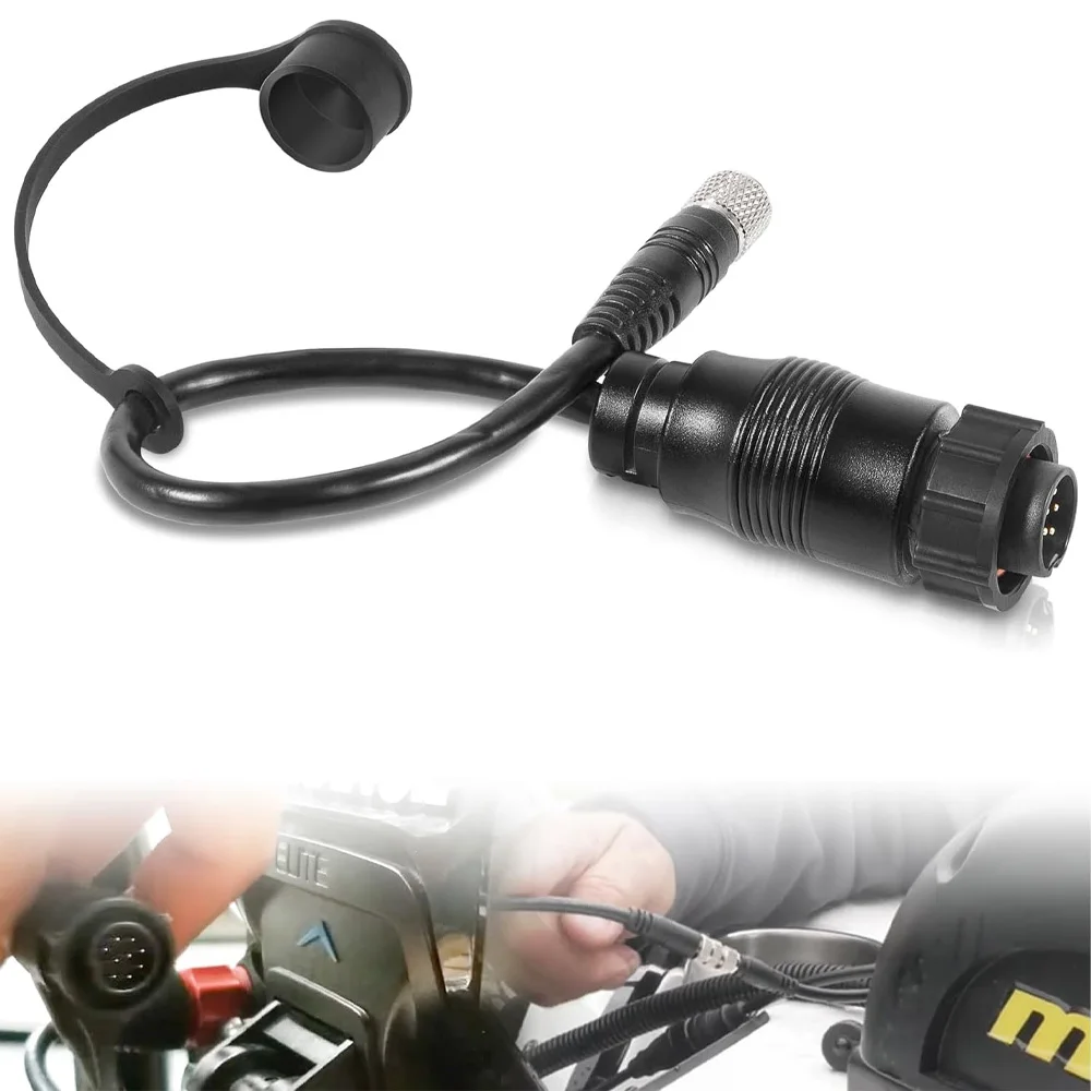 

1852076 MKR-US2-16 Universal Sonar 2 Adapter Cable for Lowrance Elite Ti2 & HDS to Trolling Motor, 9-pin, Black