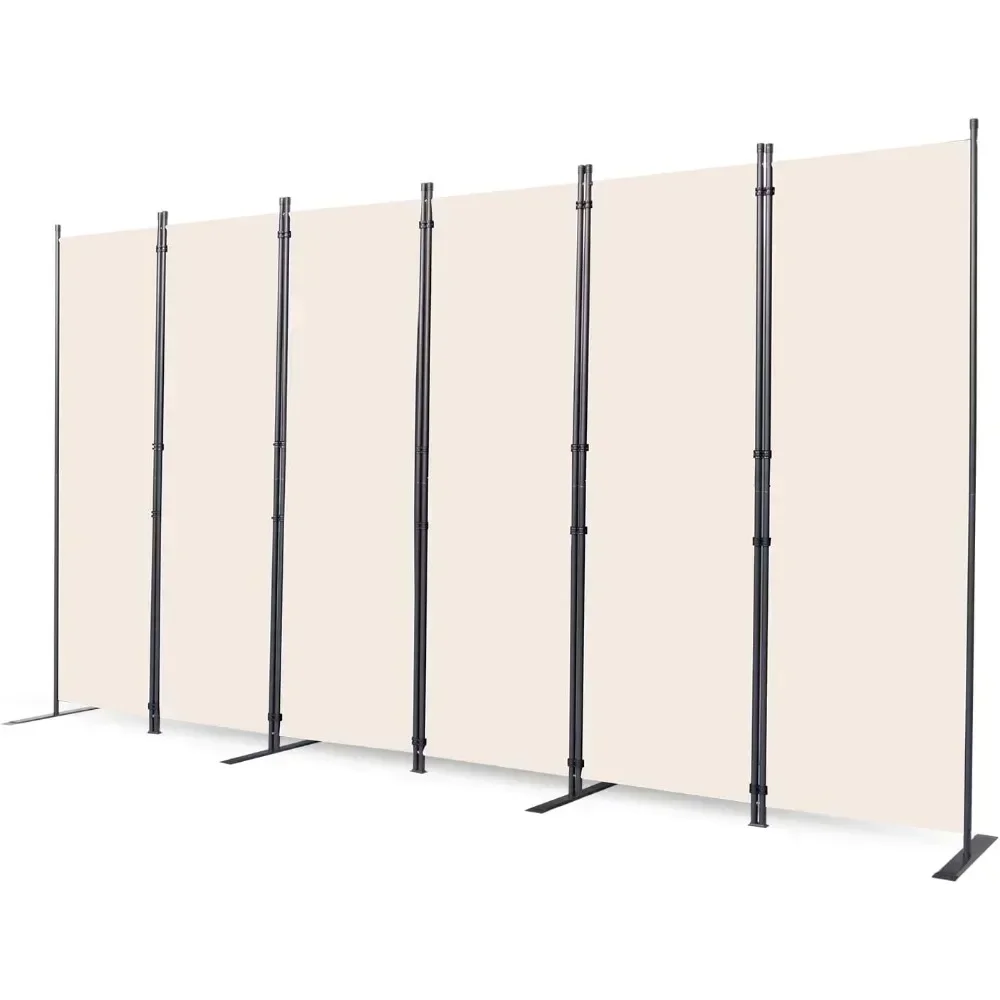 

Room Divider 6 Panel Folding Privacy Screens With Wider Support Feet Partition Separator Home Decor Garden