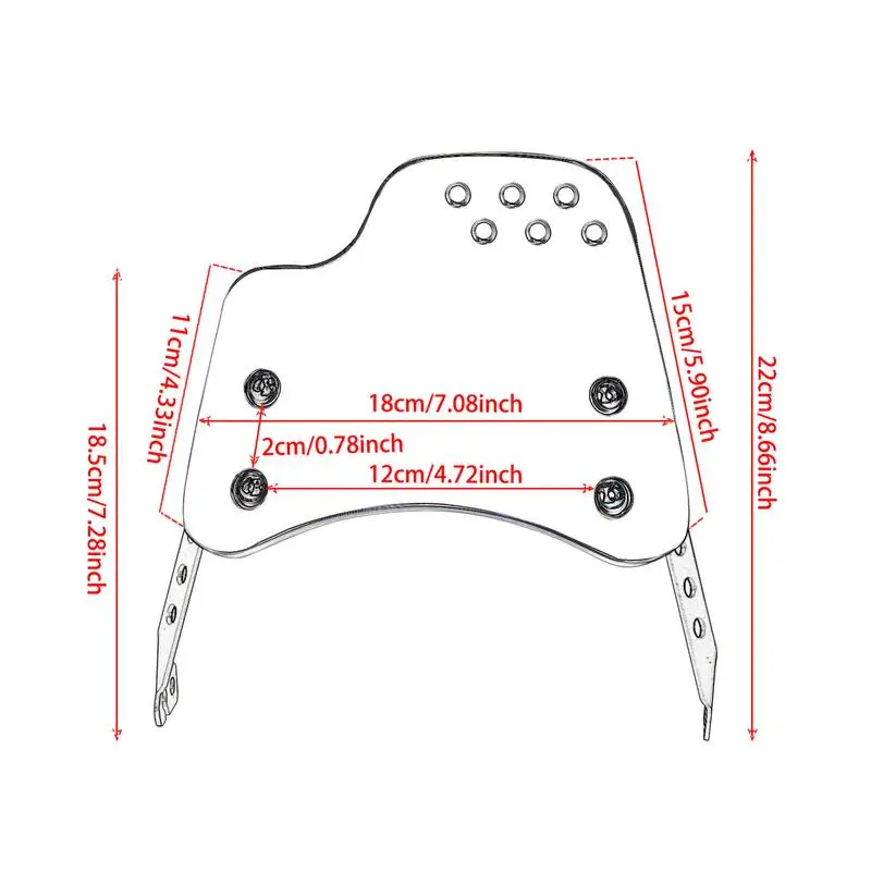 Wind Deflectors Wind Guide Windshield Wind Deflectors Reduce Drag Self-Modified Parts Riding Accessories Simple Installation