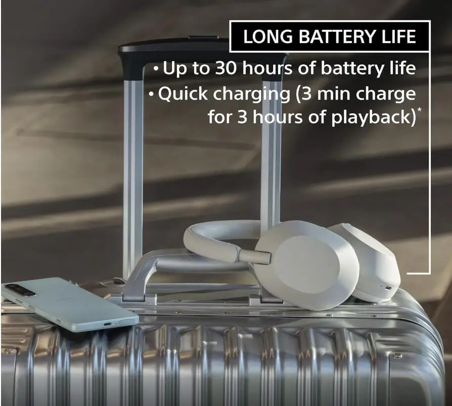 سماعات سوني WH-1000XM5 المتقدمة المانعة للضوضاء، محسن NC التلقائي، عمر البطارية لمدة 30 ساعة، التحكم الصوتي Alexa، أسود #4