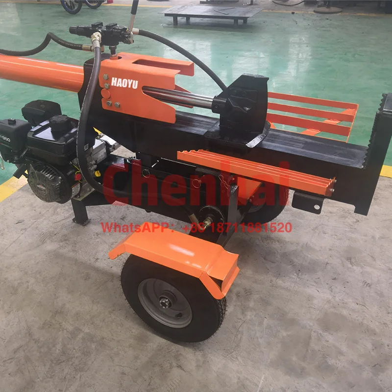 18T 25t high-power electro-hydraulic wood log splitter chopping machine splitting machine with  engine