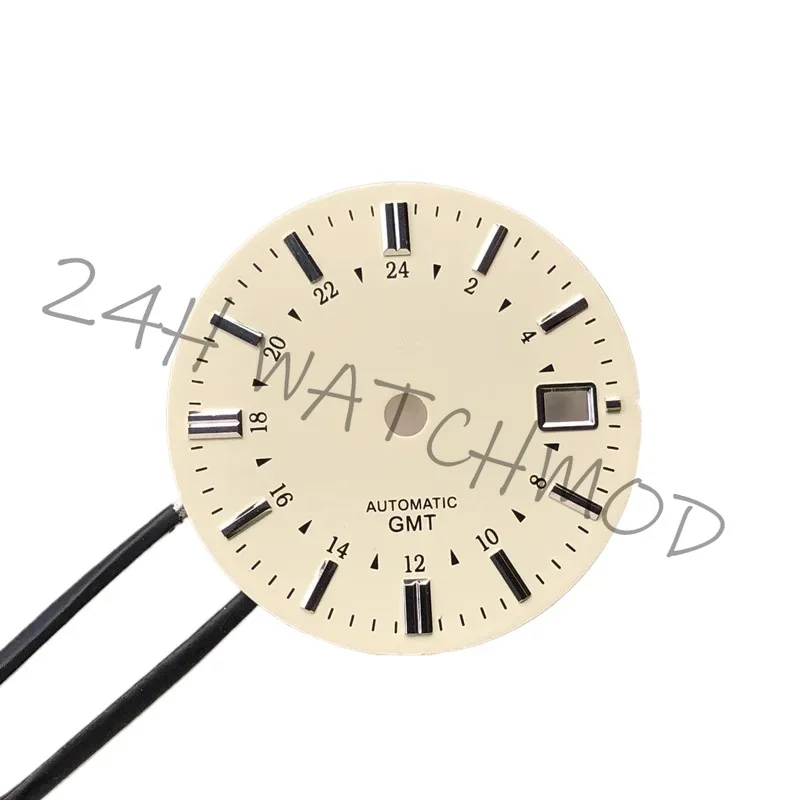 31mm NH34 GMT dial  suitable for NH34 movement watch accessories repair tool and NH35 dial with black green color