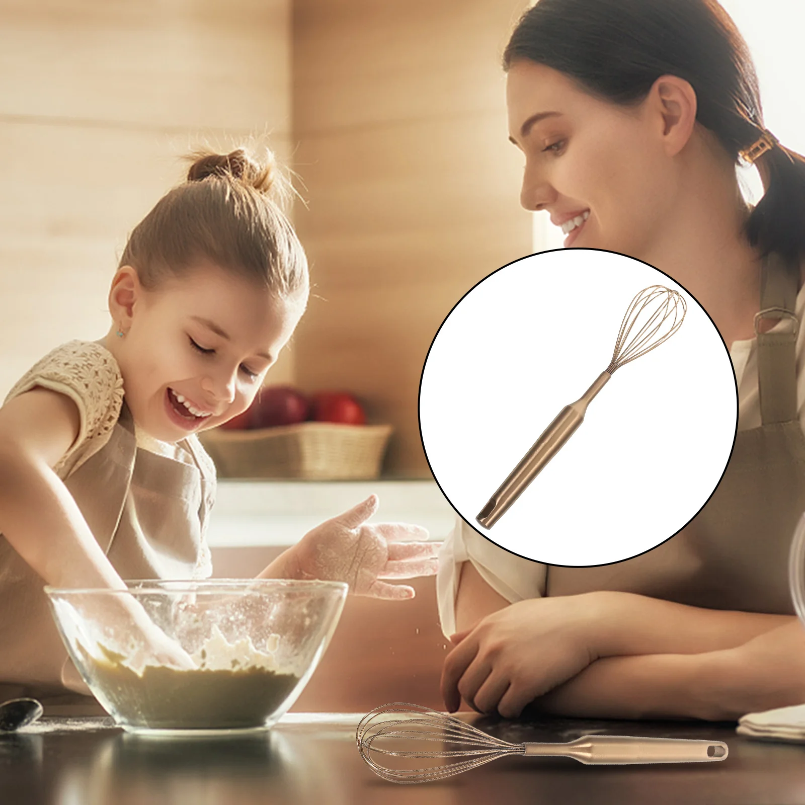 

Ручной роторный миксер для взбивания яиц из нержавеющей стали, кухонный венчик для выпечки крема, вспенивания, перемешивания