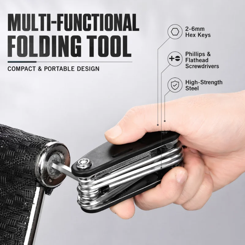 16-in-1 Socket Wrench Set, Non-Slip Rotating Head. Durable Stainless Steel for Home & Car Repairs. Easy & Universal Tool