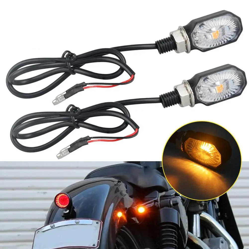 2 PCS Motorcycle Smoke Lens Turn Signal Light LED 12V 3000k 1200LM Waterproof Signal Indicator Lamp Universal Accessories Hot