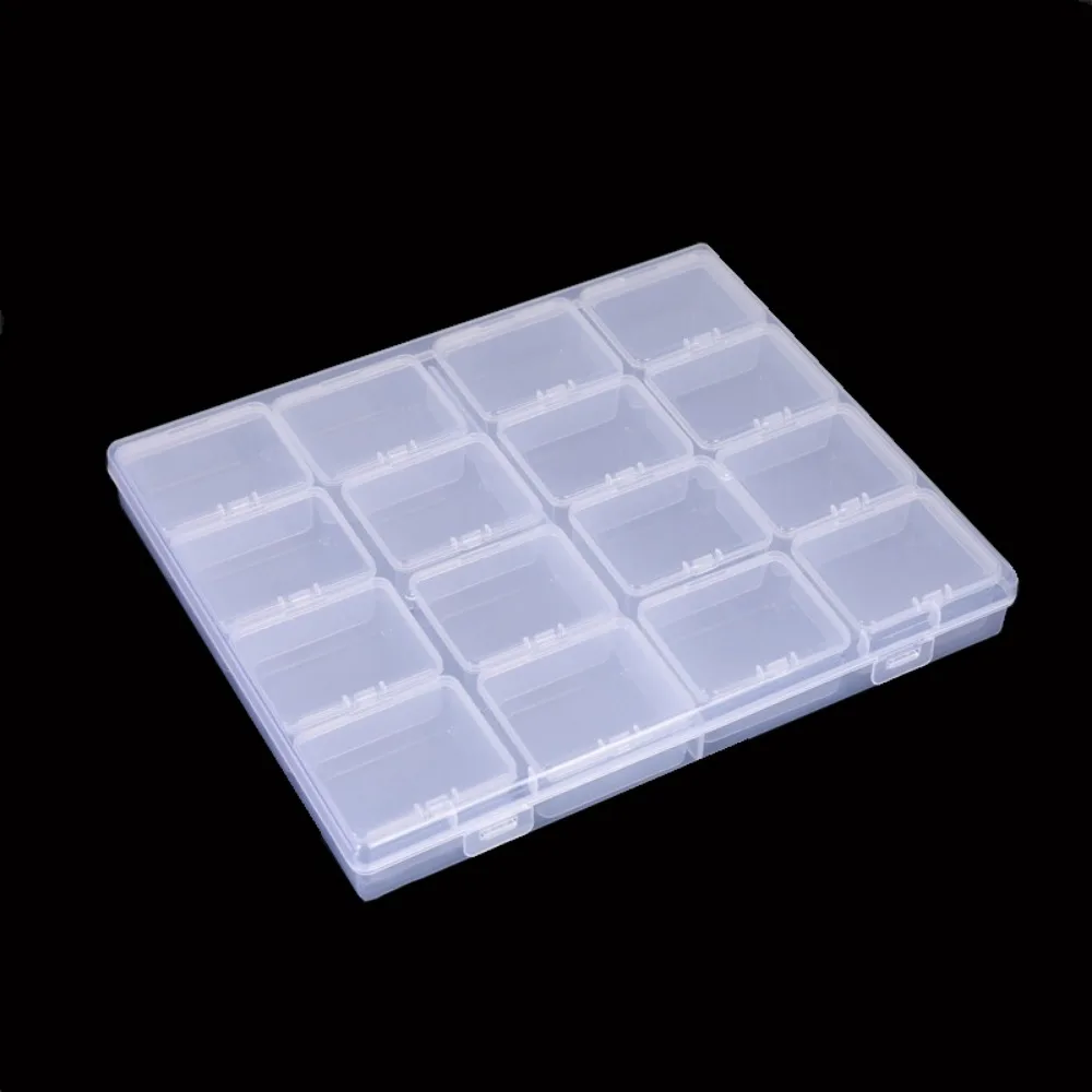 

Multiple Grid Beads Storage Box DIY Plastic Necklace Storage Container Easy To Use Save Space Craft Storage Tool Box Earrings