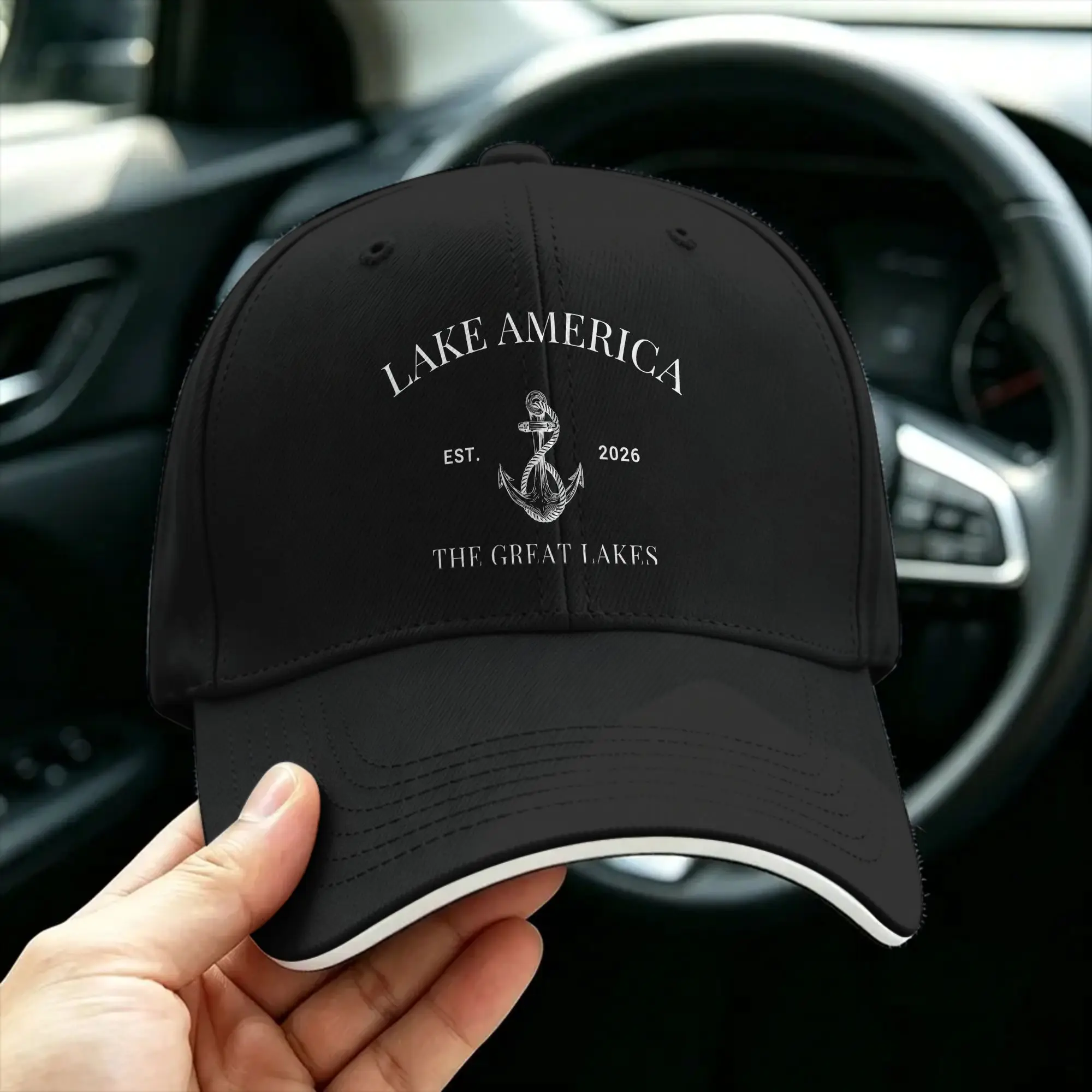 Lake America EST 2026 Casual Baseball Cap Summer  Trucker Hat Wholesale Outdoor Sports  Cap Unisex-Teens y2k Funny Baseball Caps