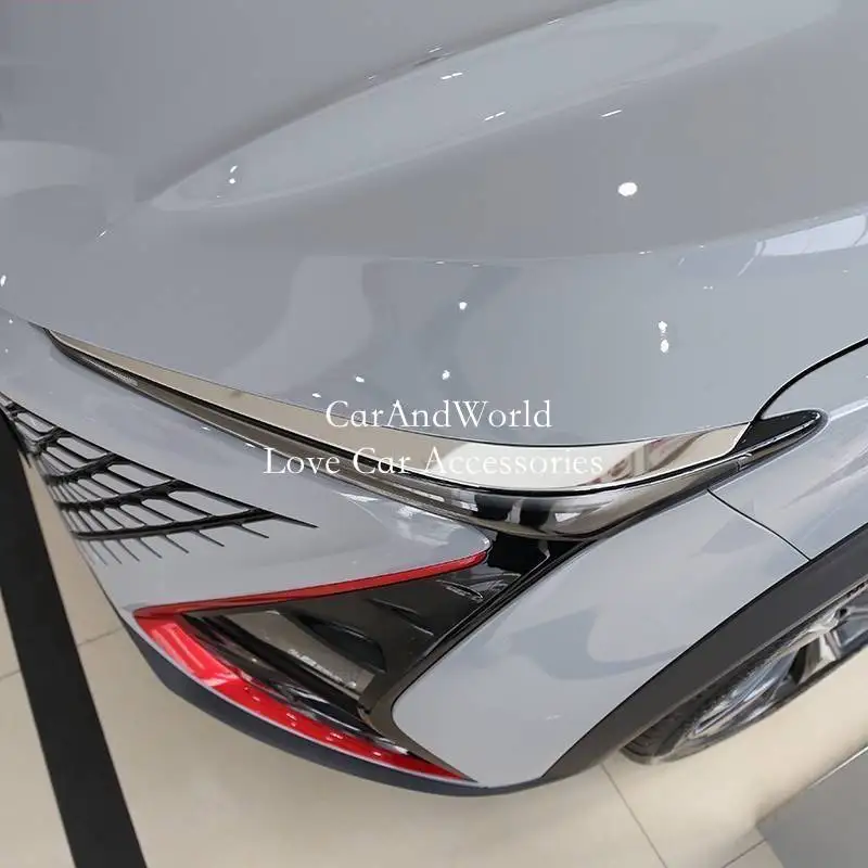 الفولاذ المقاوم للصدأ المصابيح الأمامية الحاجب رئيس إطار المصابيح قطاع الزخارف غطاء اكسسوارات السيارات الزخرفية لوحدة Changan UNI-T 2020-2025