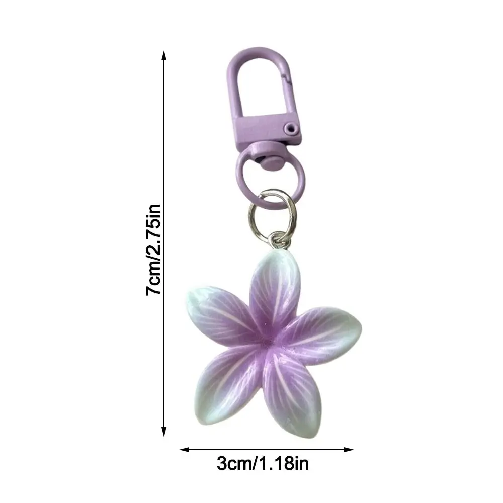 New Resin Flower Keychain Colorful Car Key Ring Bag Accessories Backpack Hanging