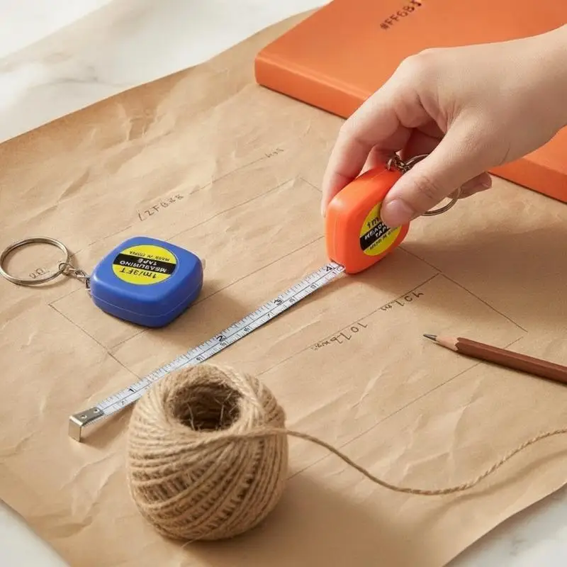 Mini Retractable Measuring Tape 1M 3FT Durable Wear Resistant with Keychain for Handyman Daily Repair Use