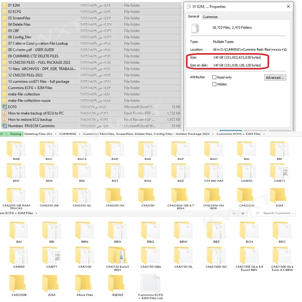 For Truck Original Metafiles 140GB ECFG  E2M Screen Files Collection  ECFG's  E2M's Delete Repair Information New  2023 Package