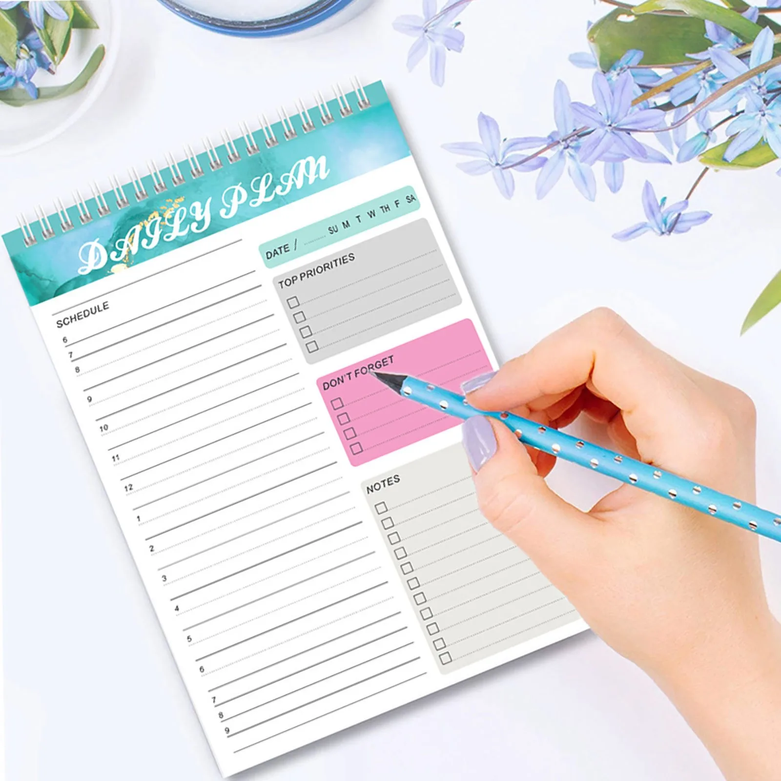 Calendar Sticky Notes Note Pads Tear Off Planner Notepad For Craft Storage Drawers Craft Table Stationery Organizer Portable