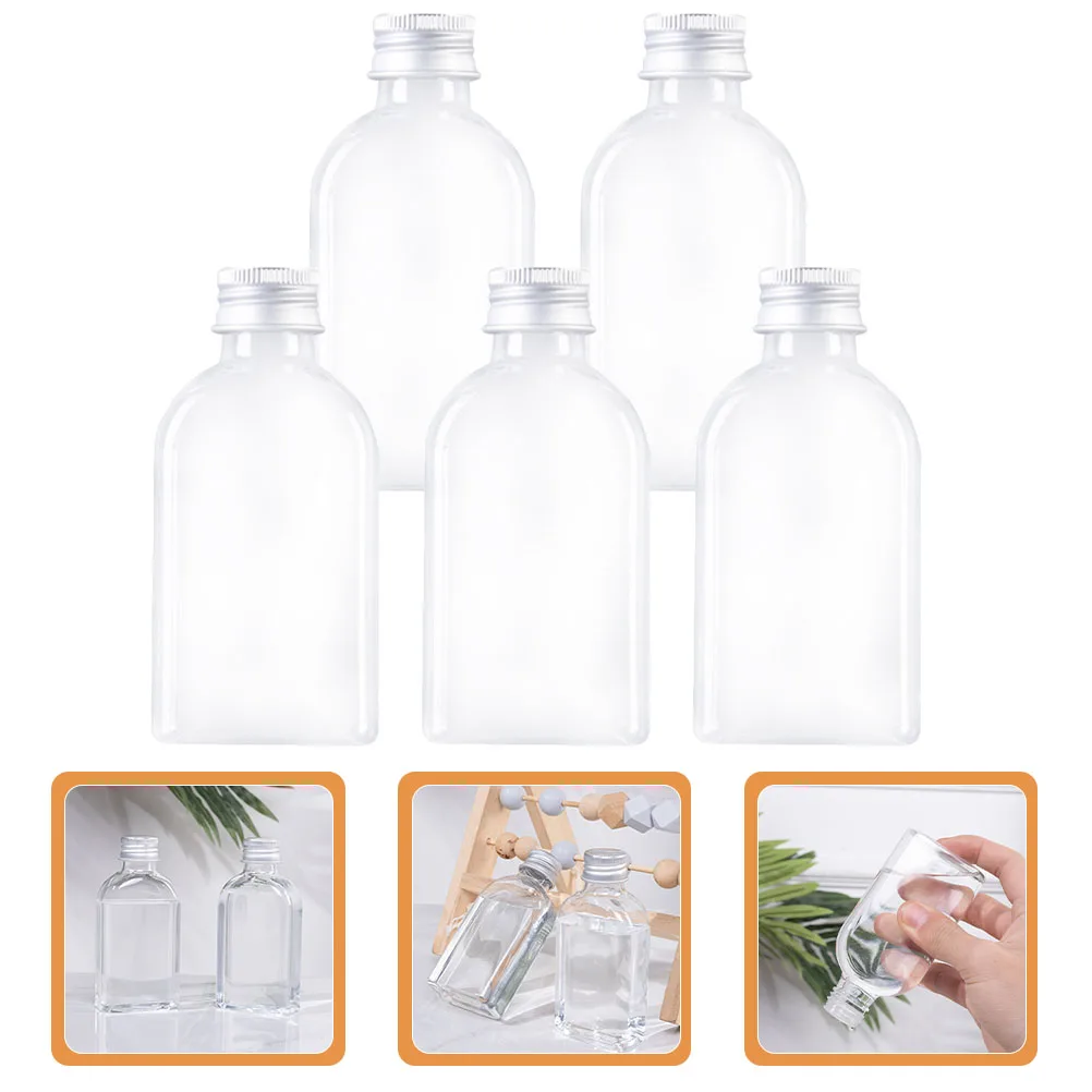

5pcs PET Bottles Toiletries Containers Body Wash Travel Lotion Sub Bath Cream Toner Reusable Durable Portable Gift Packaging