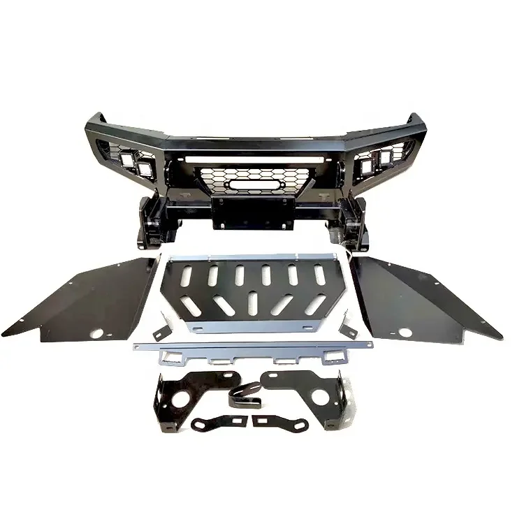

High Quality New 4x4 Hilux Vigo 2012-2014 Front Bumper Conversion Steel Bolt-On Black Includes Fog Light Cut-Outs QK