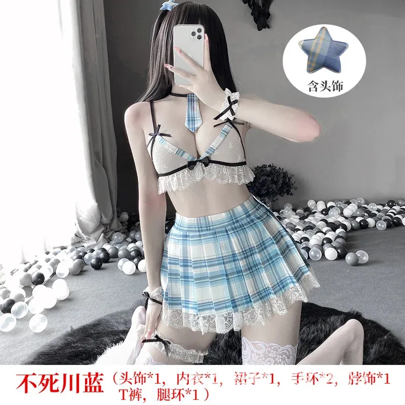 Nueva ropa interior sexual, vestido puro de estudiante, uniforme de marinero, falda de tentación sexual, traje, falda de estilo universitario