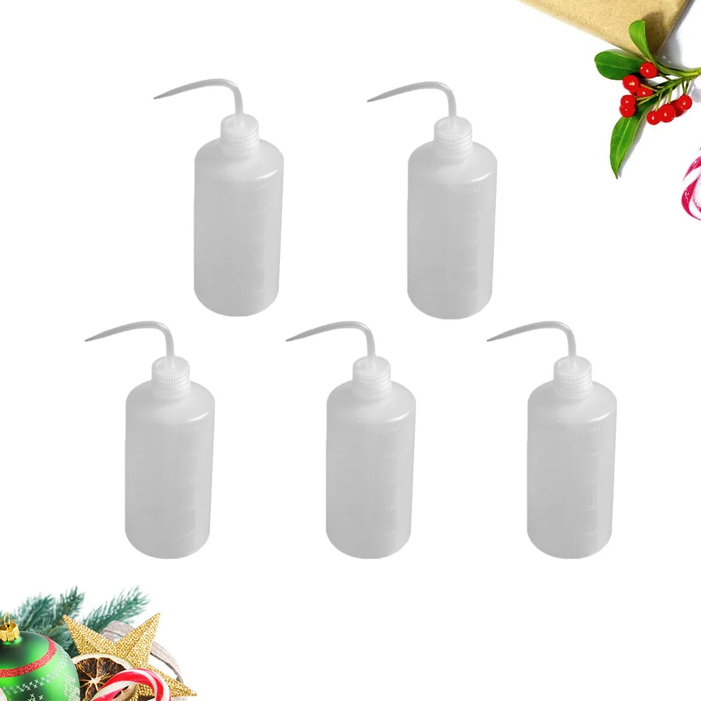 

5Pcs Applicator Bottles Hairdressing Scale Bottles Leak Proof Easy Squeeze Oblique Mouth for Liquid Medicine Hair Dye Watering