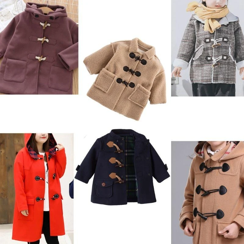 6 Pairs Leather Horn Toggle Closure Buttons Coat for Jacket Duffle Shawl Clothes
