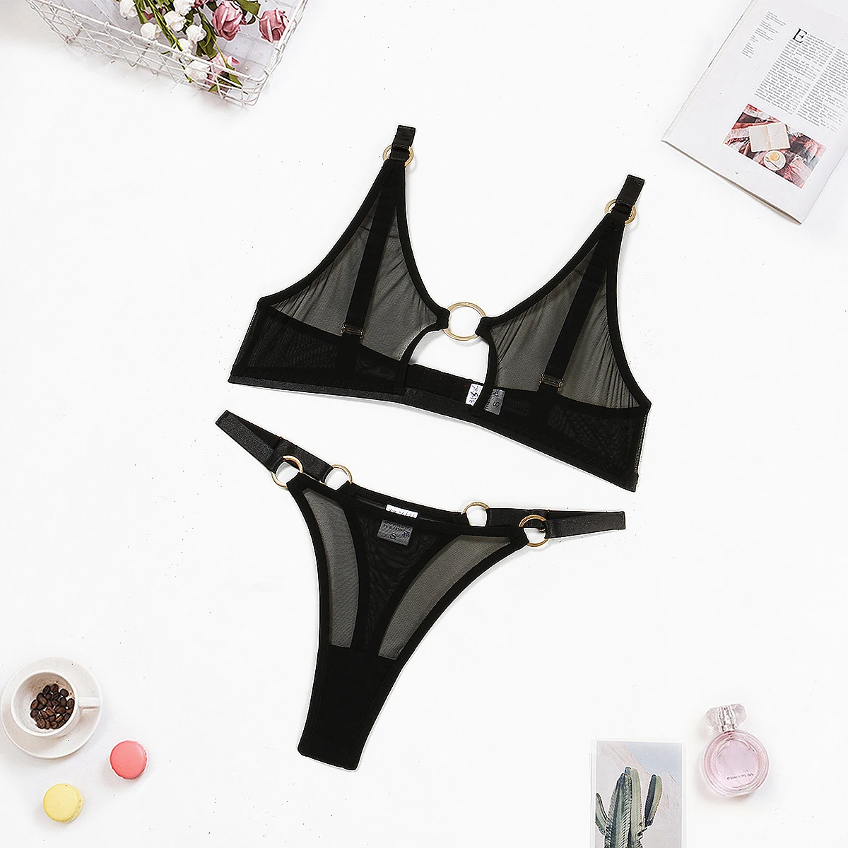 See Through Mesh Underwear for Women to Pieces Summer Sexy Bra Set Eroctic Lingerie Two Piece Women Nice Sexy Underwear