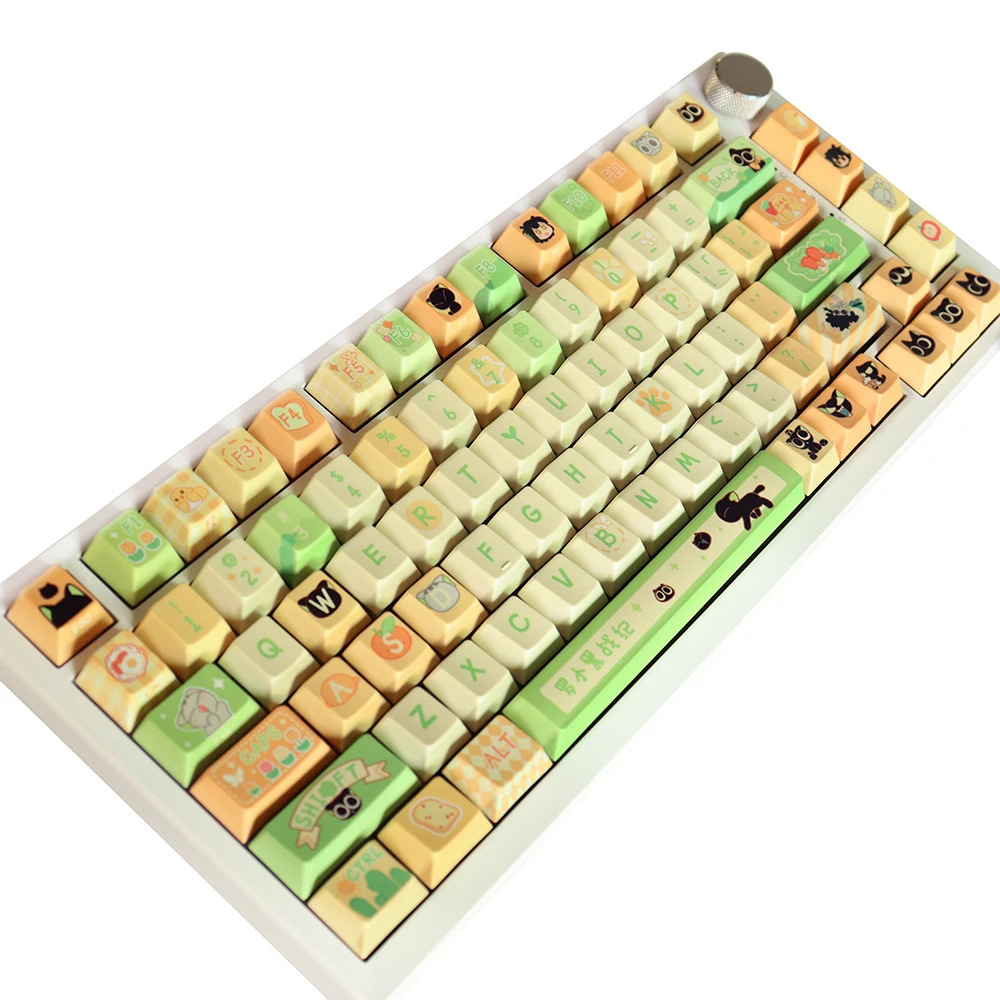 

The Legend of Hei Anime Keycaps Cherry Profile 129 Keys PBT Material Five Side Dye-Sub for 61/87/104/108 MX Mechanical Keyboard