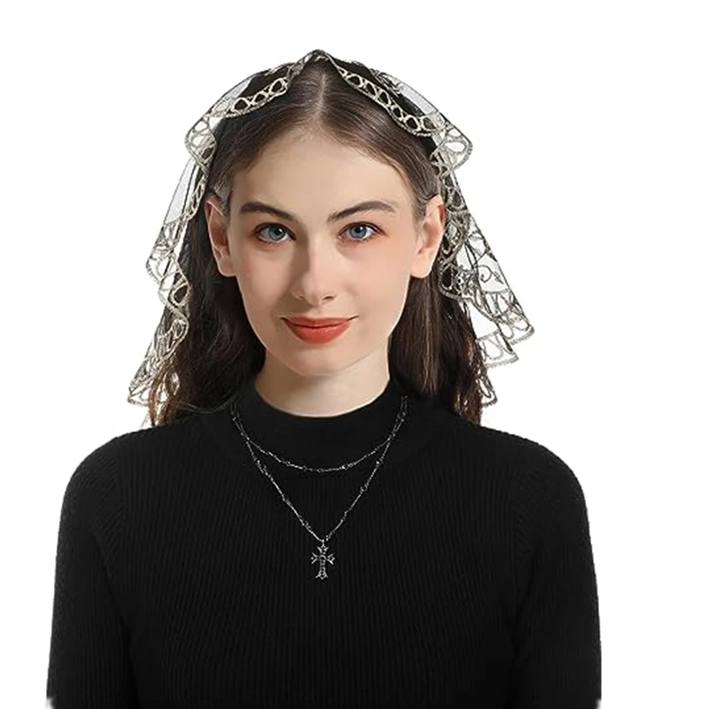 Circular Lace Mantilla Women Head Covering Church Catholic Veil