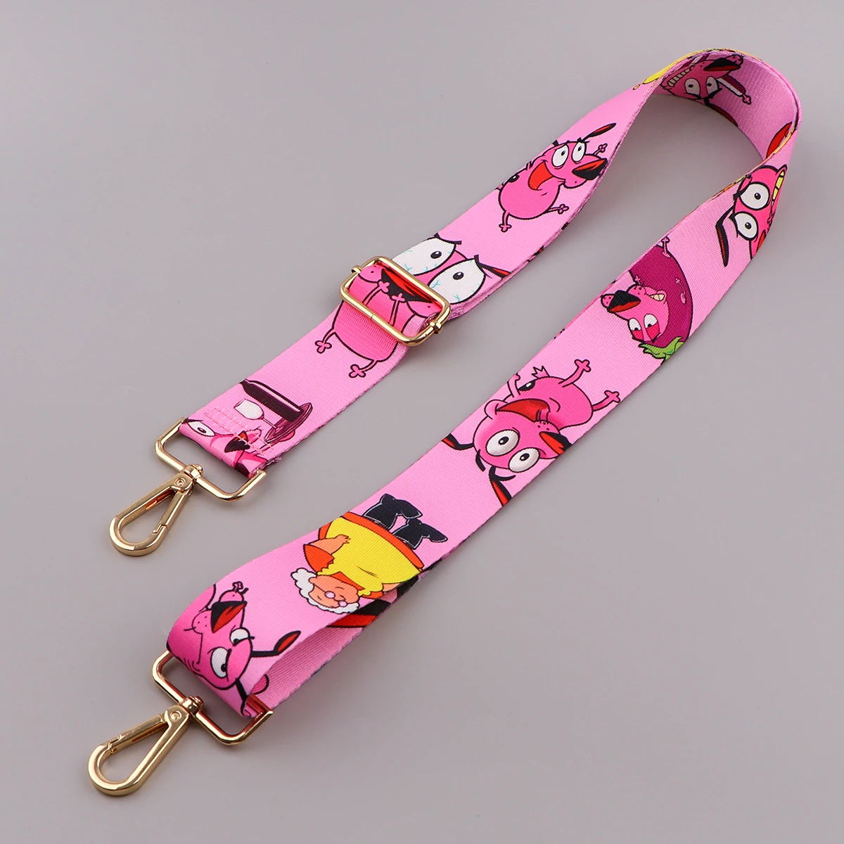 Comic Cartoon Dog Nylon Single Shoulder Bag Strap Adjustable Women Handbag Strap Metal Buckle Soft Strap Bag Accessories