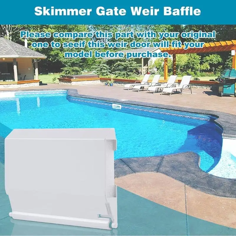 A0NC Skimmer piscina, herramienta limpieza piscina con solapa para puerta vertedero para SP1082 SP1083 SP1084