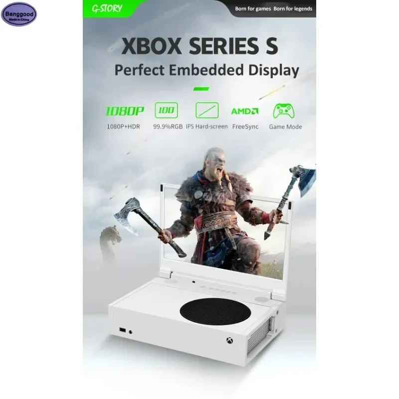 

G-STORY 12" 14" 1080P 15.6" 4K Suitable for Xbox Series S, with 3D Stereo 2 HDMI 2 Headphone Ports HDR Game Monitor IPS Screen