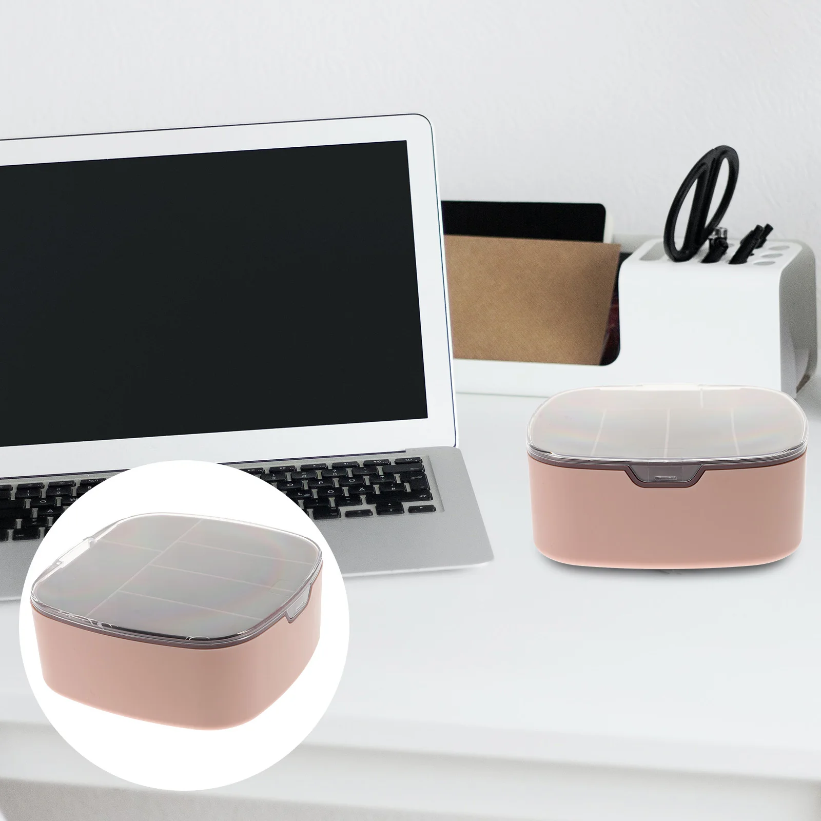 

Cable Management Box Lightweight Desktop Organizer Compartment Storage Case Data Cable Holder Cord Storage Wire Organizer