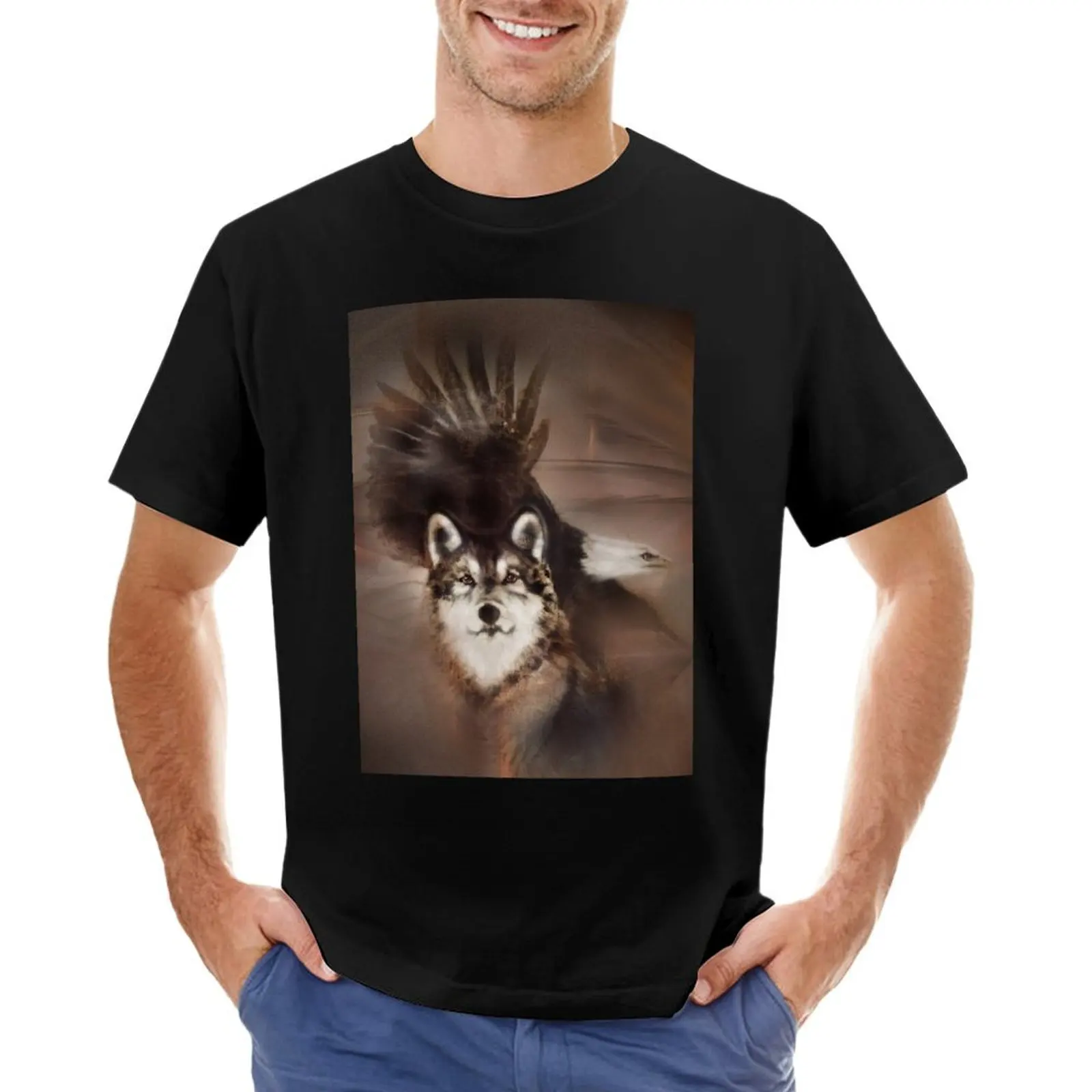 Eagle wolf eagles wolves Eagle wolf animals,wildlife,wildlife art,nature T-Shirt anime figures shirts graphic tee men