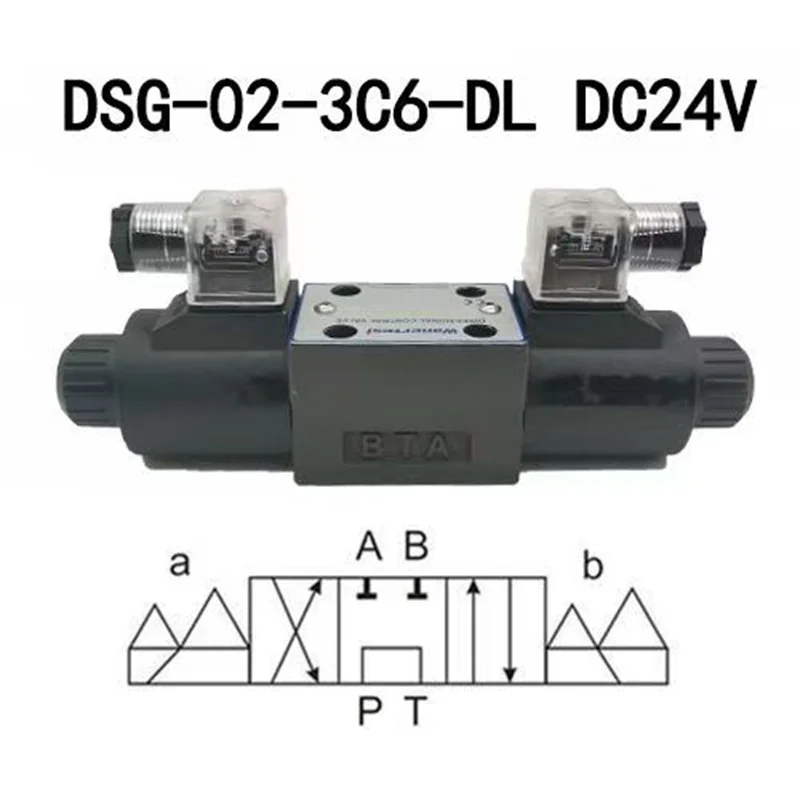 Katup Hidrolik DSG-02-3C2 3C3 3C4 3C6 2B2 2B3B Katup Solenoid Tekanan Oli Dua Arah