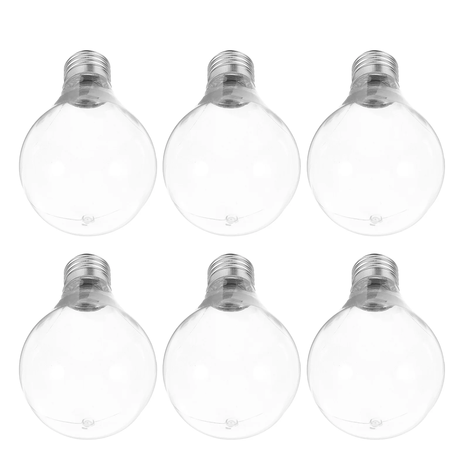 

6Pcs Fillable Plastic Light Bulb Simulated Bulb Pendant Xmas Tree Pendant Party Hanging Decor Tree Hanging Decor Holiday