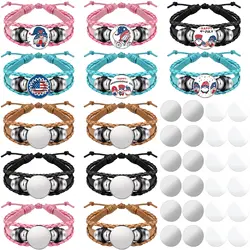 Sublimation Blank Bracelets DIY Craft Bezel Setting Blank Heat Transfer Leather Bracelet with Aluminum Sheet for Jewelry Making