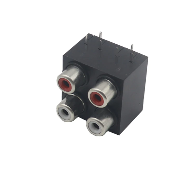 【5-1PCS】AV-8.4-12 Socket RCA Lotus Socket Audio And Video Socket Signal Socket Sealed 4-hole Bit