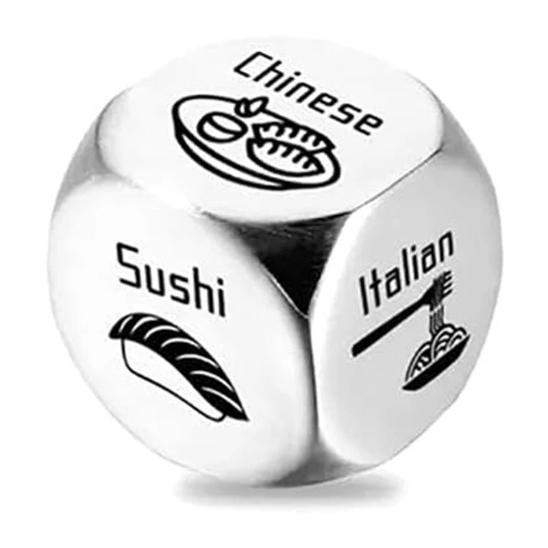 Food Decision Dice Unique Custom Engraved with Sushi BBQ Burgers Prediction Solution Valentine'S Day Present Style 4