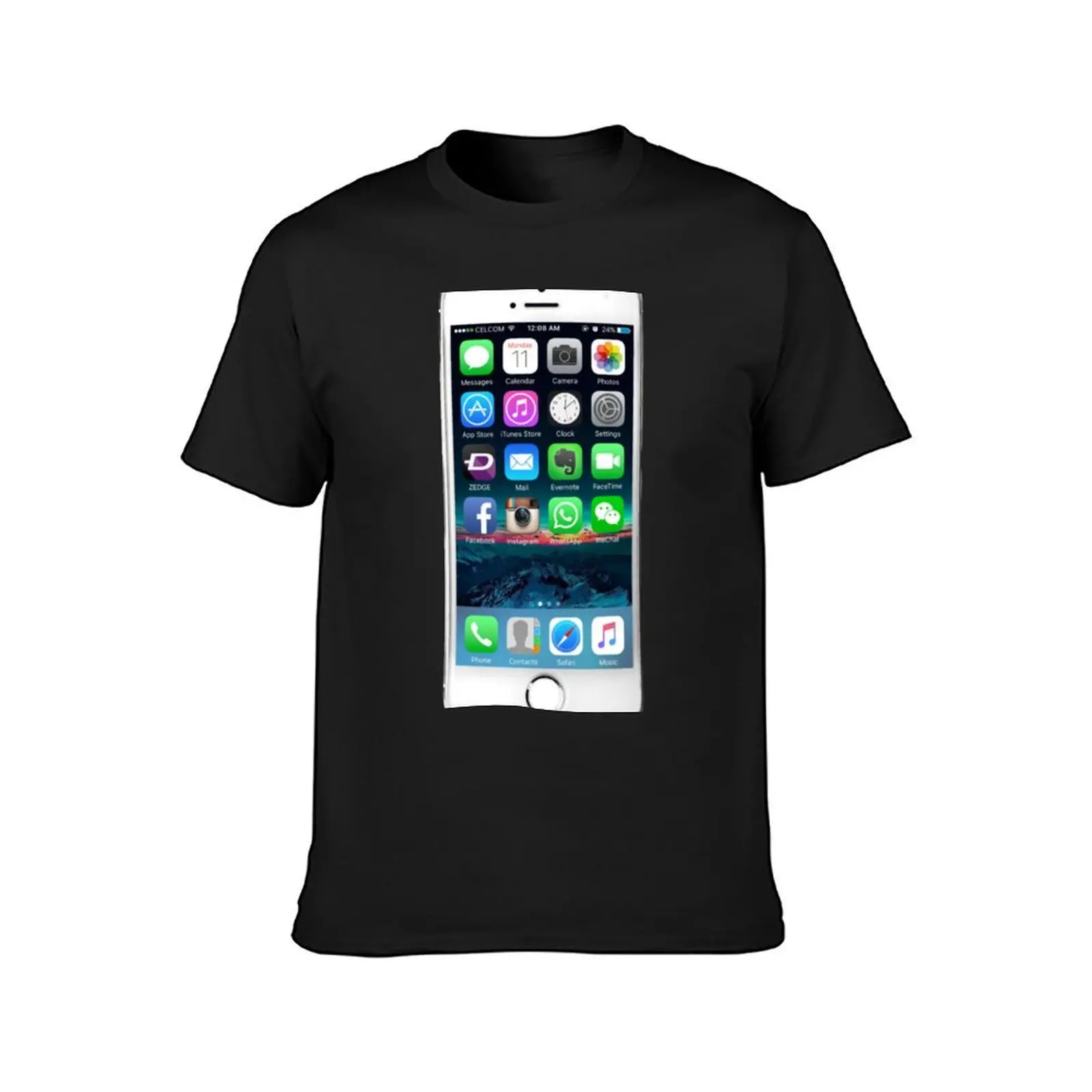 iPhone home screen T-Shirt heavyweights anime clothes mens t shirt