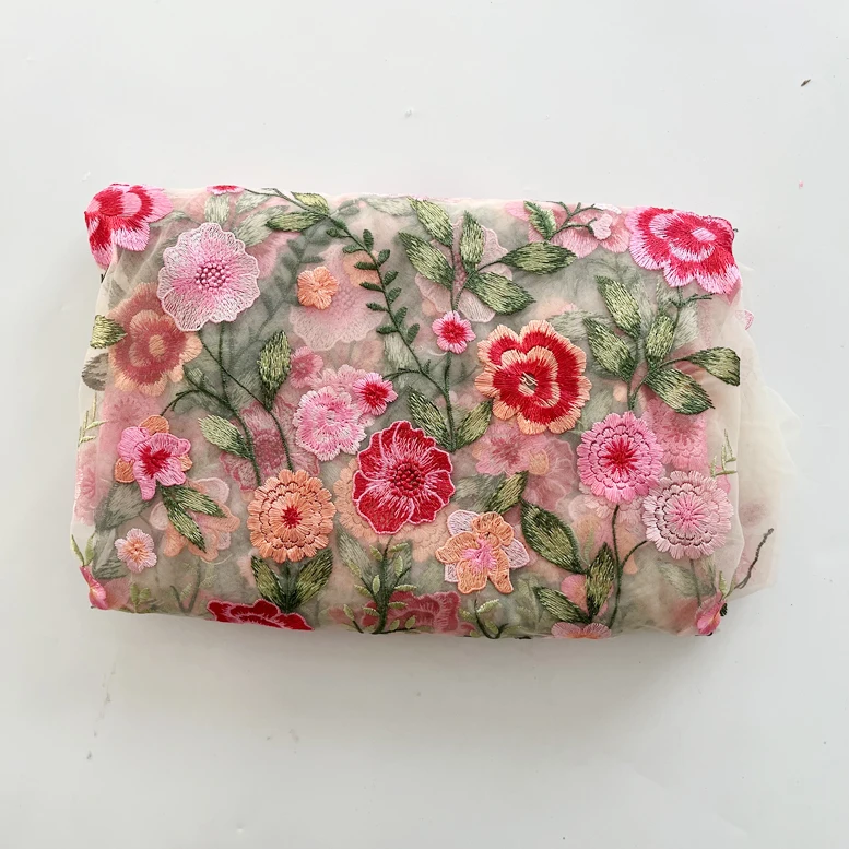 جديد جودة عالية ملونة التدرج صائق نسيج الدانتيل المطرز DIY بها بنفسك فساتين الزفاف اليدوية الملابس فستان الملحقات