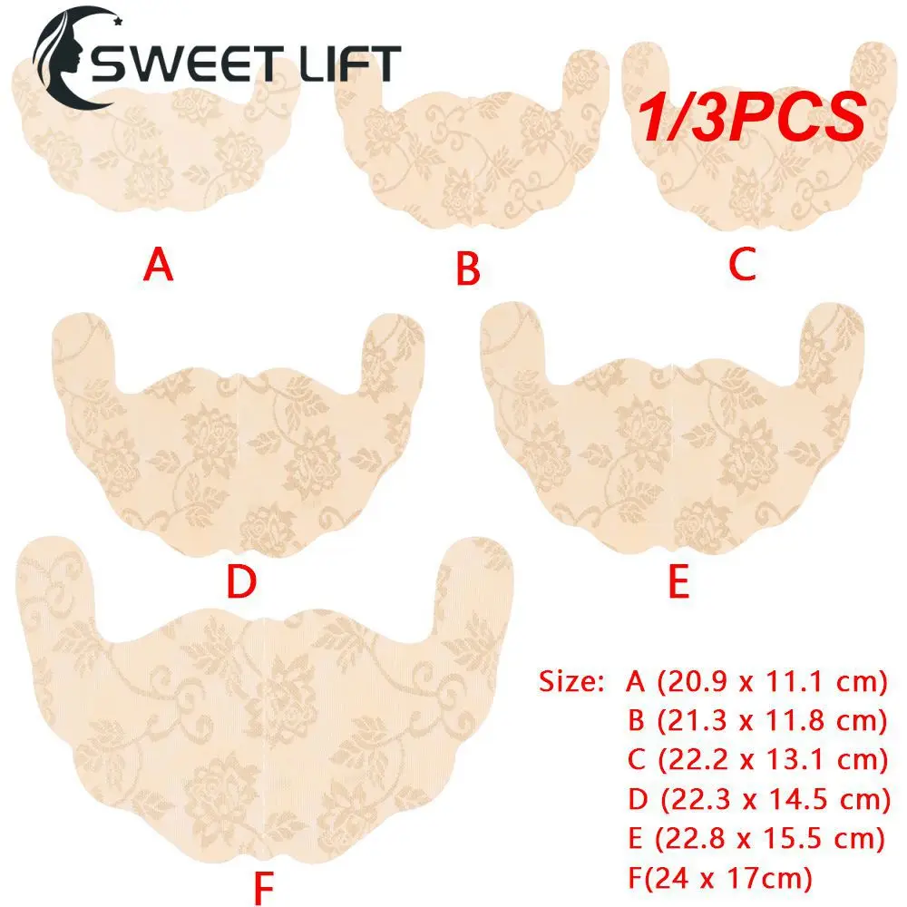 1/3PCS U Shape Nippple Cover For Swimwear Wedding Dress Chest Anti-bump Lace Strong Sticky Invisible Bra Lingeries  Nipple Cover