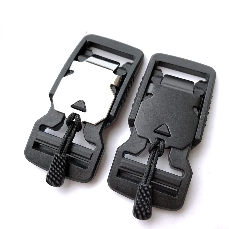 Quick Release Buckle Plastic With Metal Magnetic Buckles for Men Belt Molle Backpack Webbing Strap Garment  Accessories